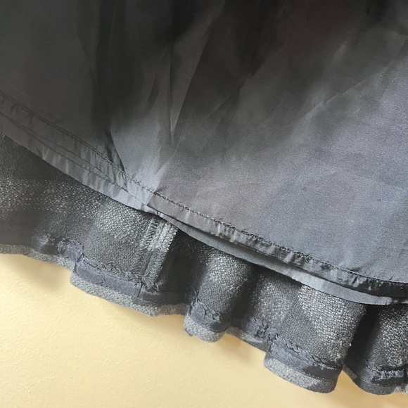 Worthington Wool Blend Striped Mini Skirt Flared 6 Goth Preppy Dark Academia Emo - Picture 5 of 6